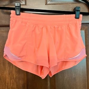 Lululemon 2.5” Hotty Hot Shorts in Tangerine